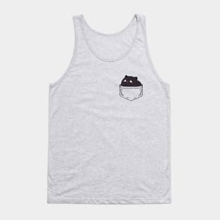 Black Cat in a Pocket Tank Top